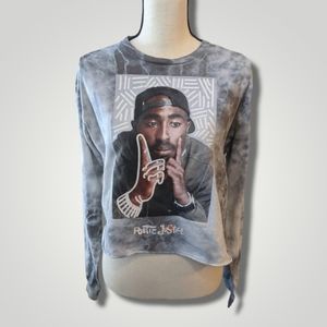 Chemistry Poetic Justice Tupac Tie Dye Crop Shirt Sz M